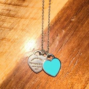 Tiffany and co double heart tag pendant
